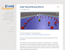 Tablet Screenshot of codeescapism.com